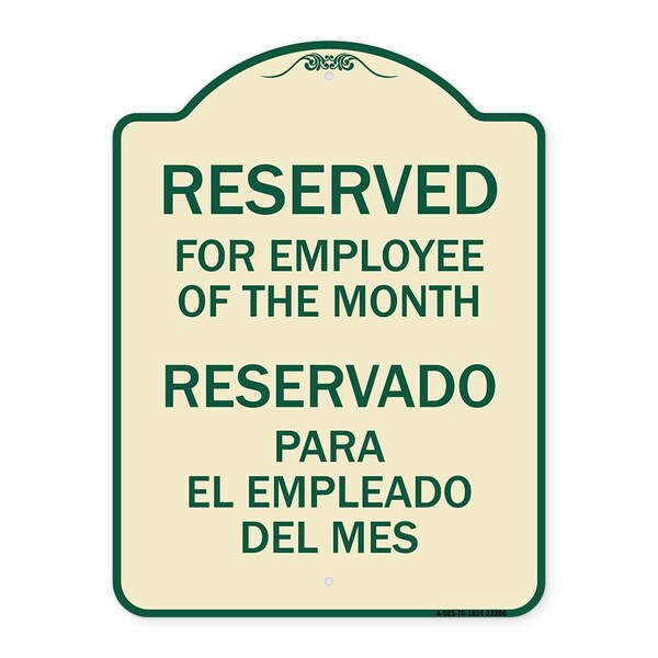 Reserved for Employee of Month Reservado Para El Empleado Del Mes Alum, 24" x 18", TG-1824-23206